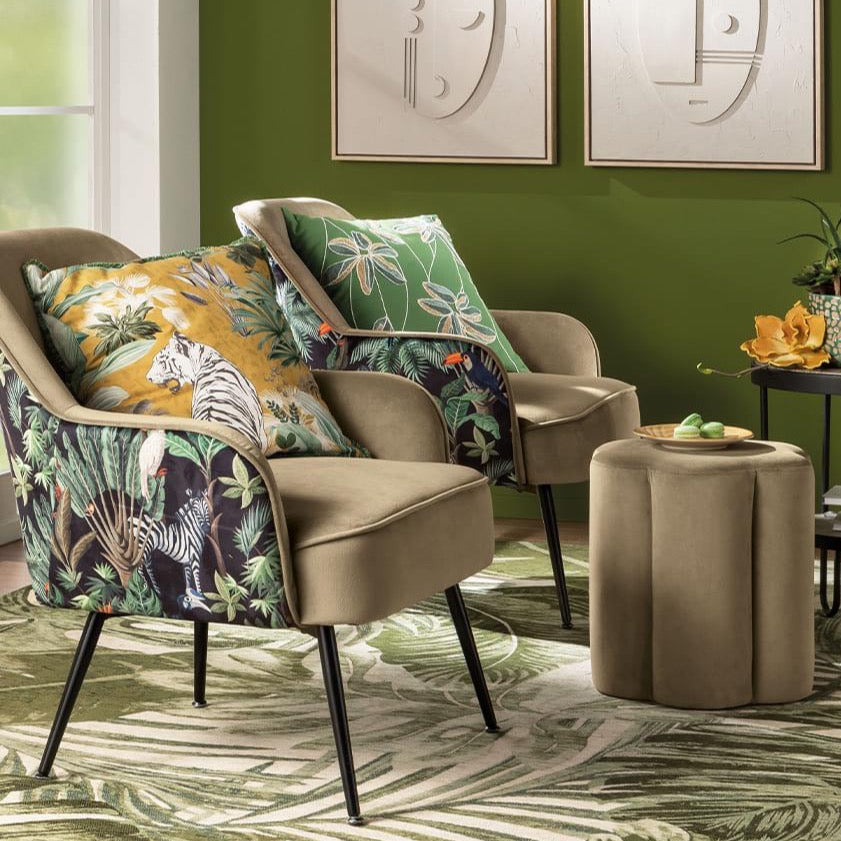 Poltroncina Vintage Tropicale e Beige - L'Oca Nera