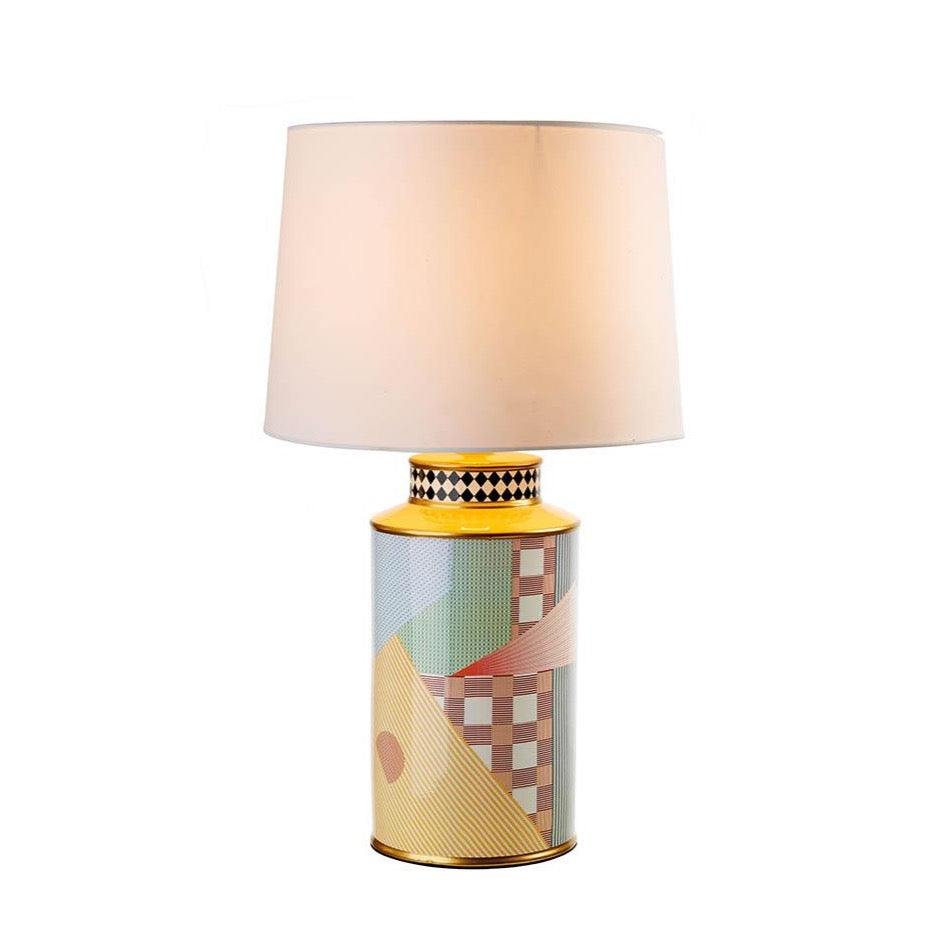 Lampada da Tavola in Porcellana Colorata