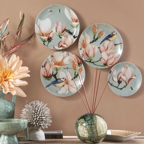 Set 4 Piatti Decorativi da Parete - Decoro AMELIA