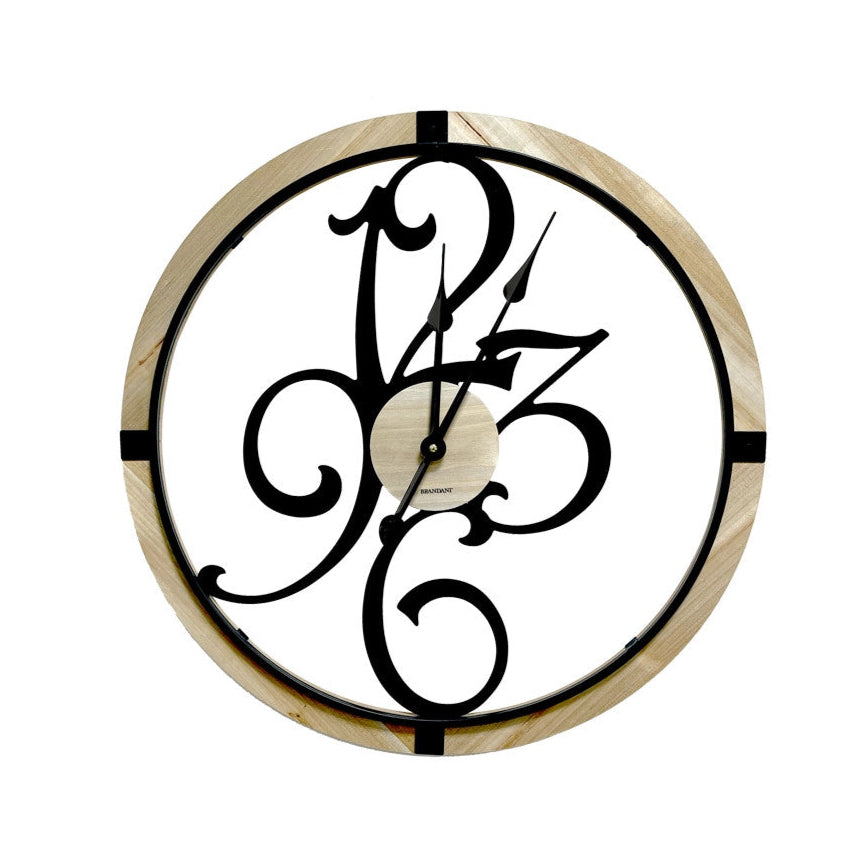Orologio da Parete "Big Number" in Metallo e Legno