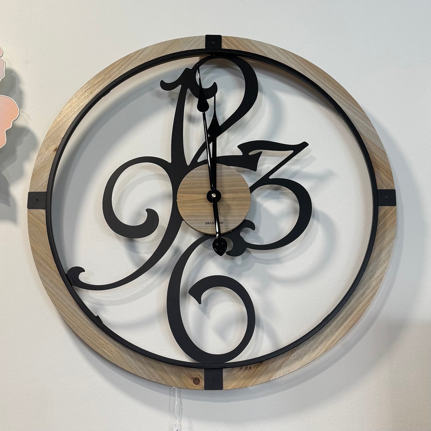 Orologio da Parete "Big Number" in Metallo e Legno