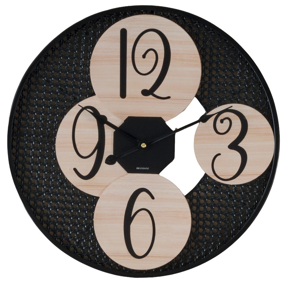 Orologio da parete "Alveare" in Legno e Metallo