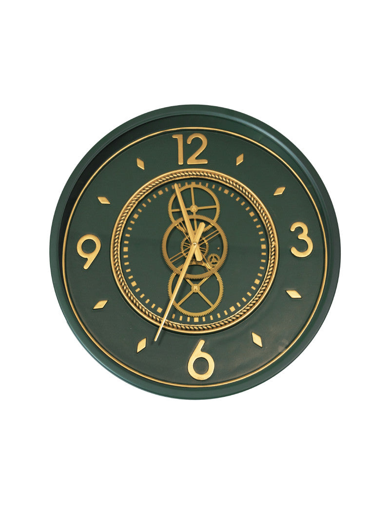 Orologio da Parete "Ingranaggi" Verde Metal