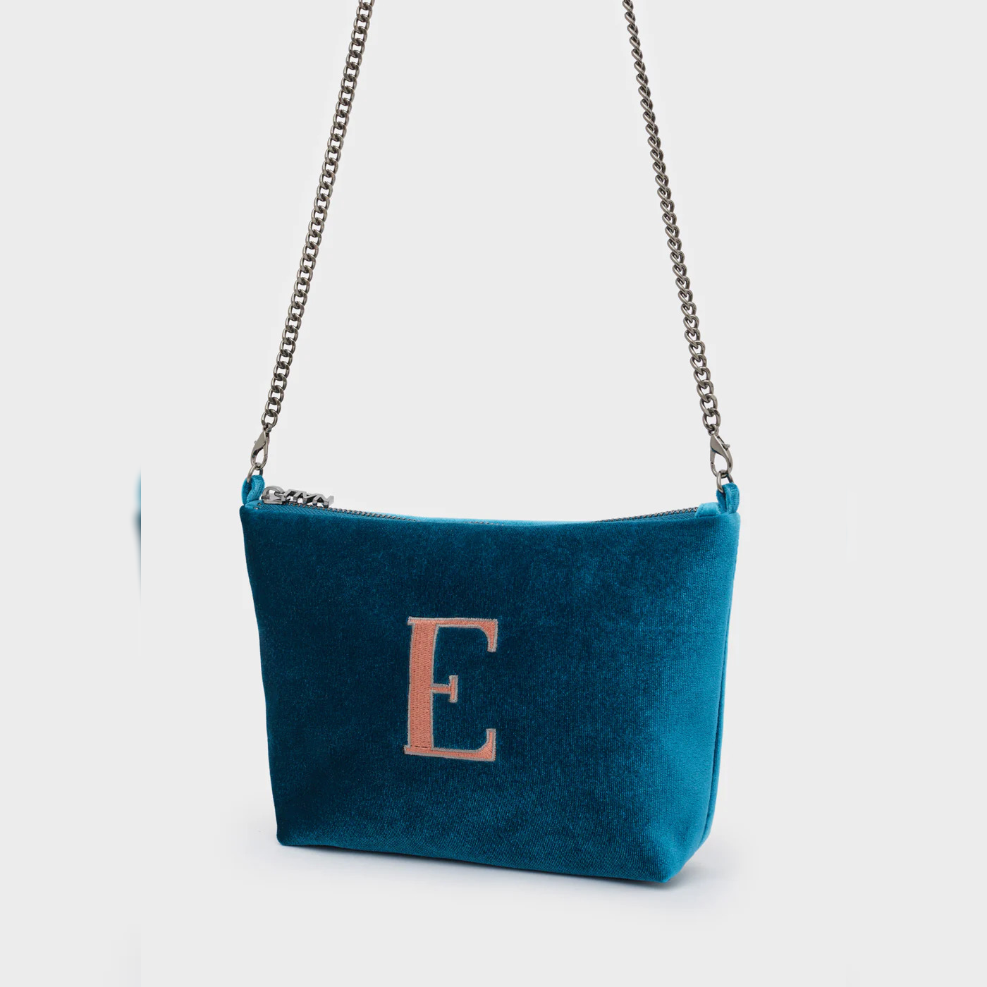 Alphabet Mini Bag in Velluto con Lettera Ricamata - Nalì