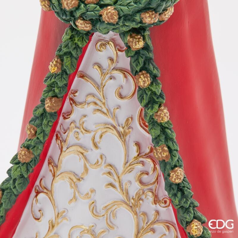 Decoro Natalizio Babbo Natale con Corona in Poliresina