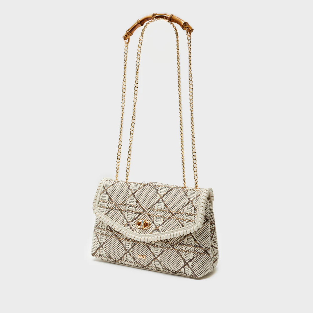 Borsa a Tracolla "BERNARDINE" Beige/Marrone - Nalì
