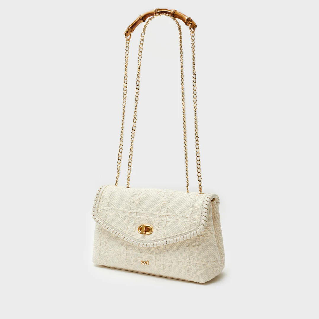 Borsa a Tracolla "BERNARDINE" Bianco Panna - Nalì