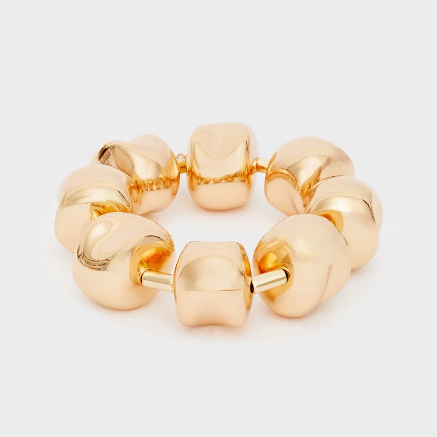 Bracciale "Cilindri Oversize" Oro - Nalì