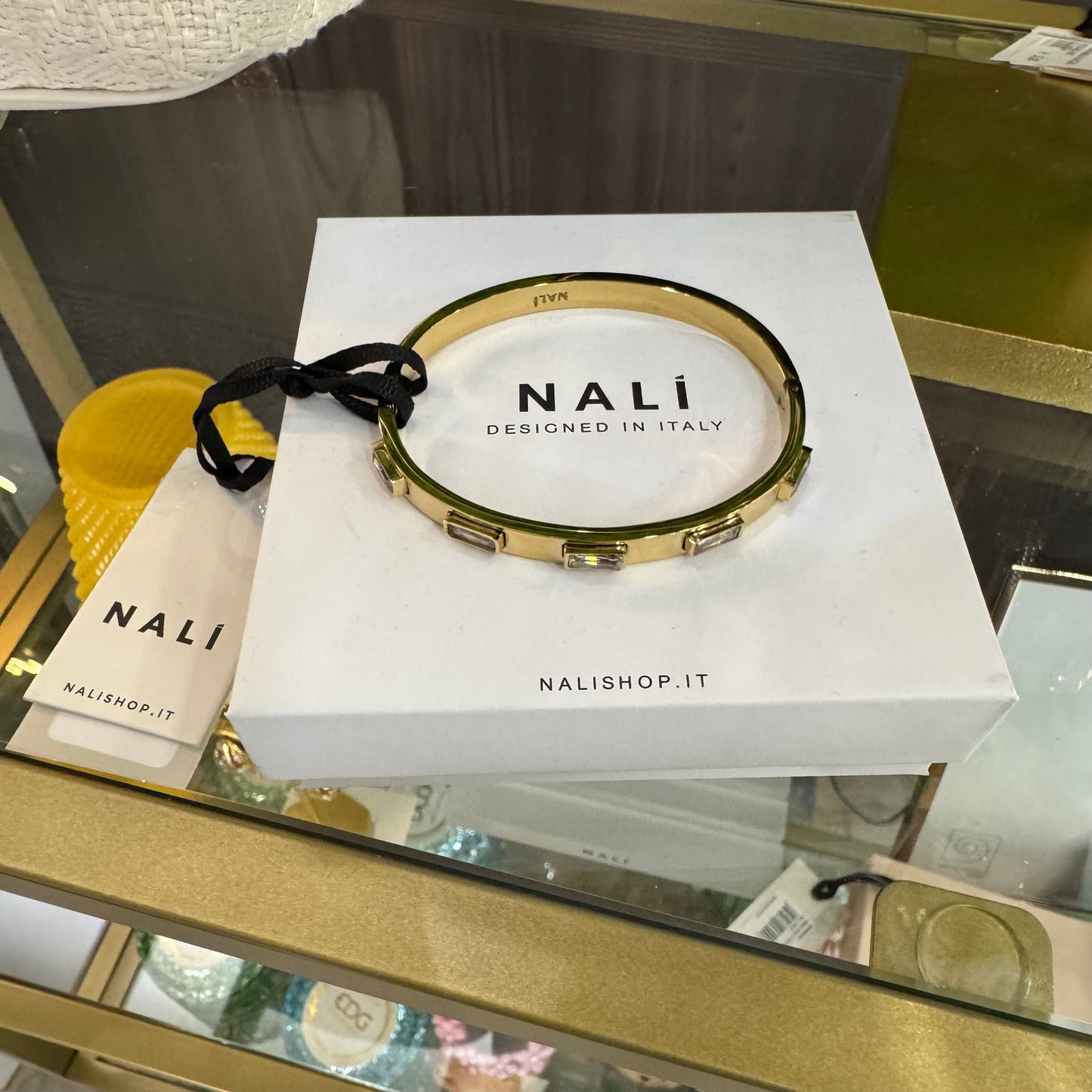 Bracciale Rigido "STEPH" con Pietre Clear - Nalì
