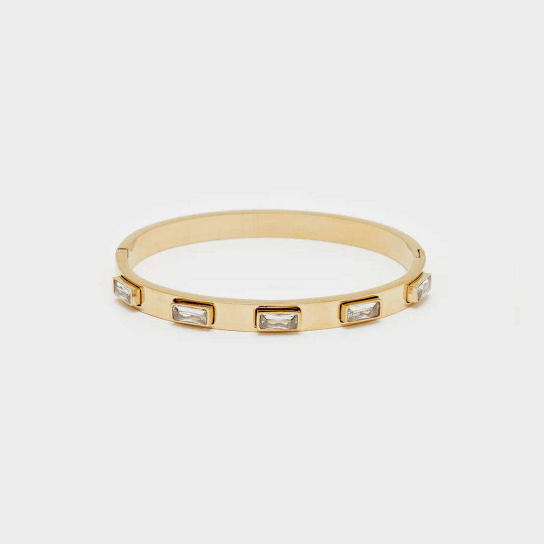 Bracciale Rigido "STEPH" con Pietre Clear - Nalì
