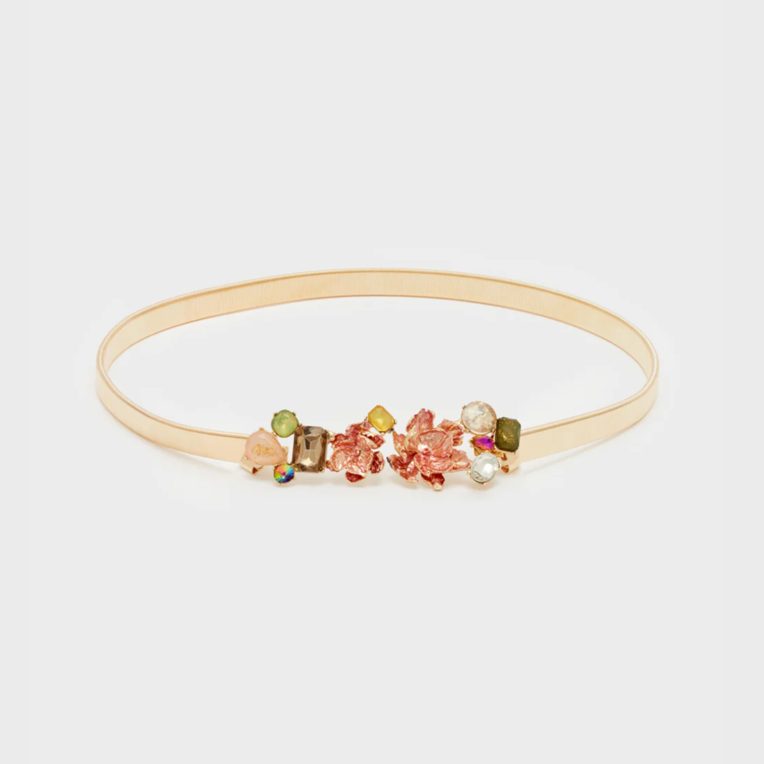 Cintura Elastica "Carla" color Oro con Fiore - Nalì