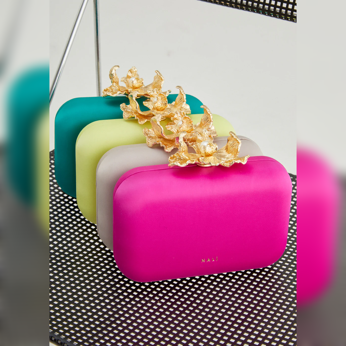 Clutch Tracolla "Fiore" Tessuto Colorato - Nalì