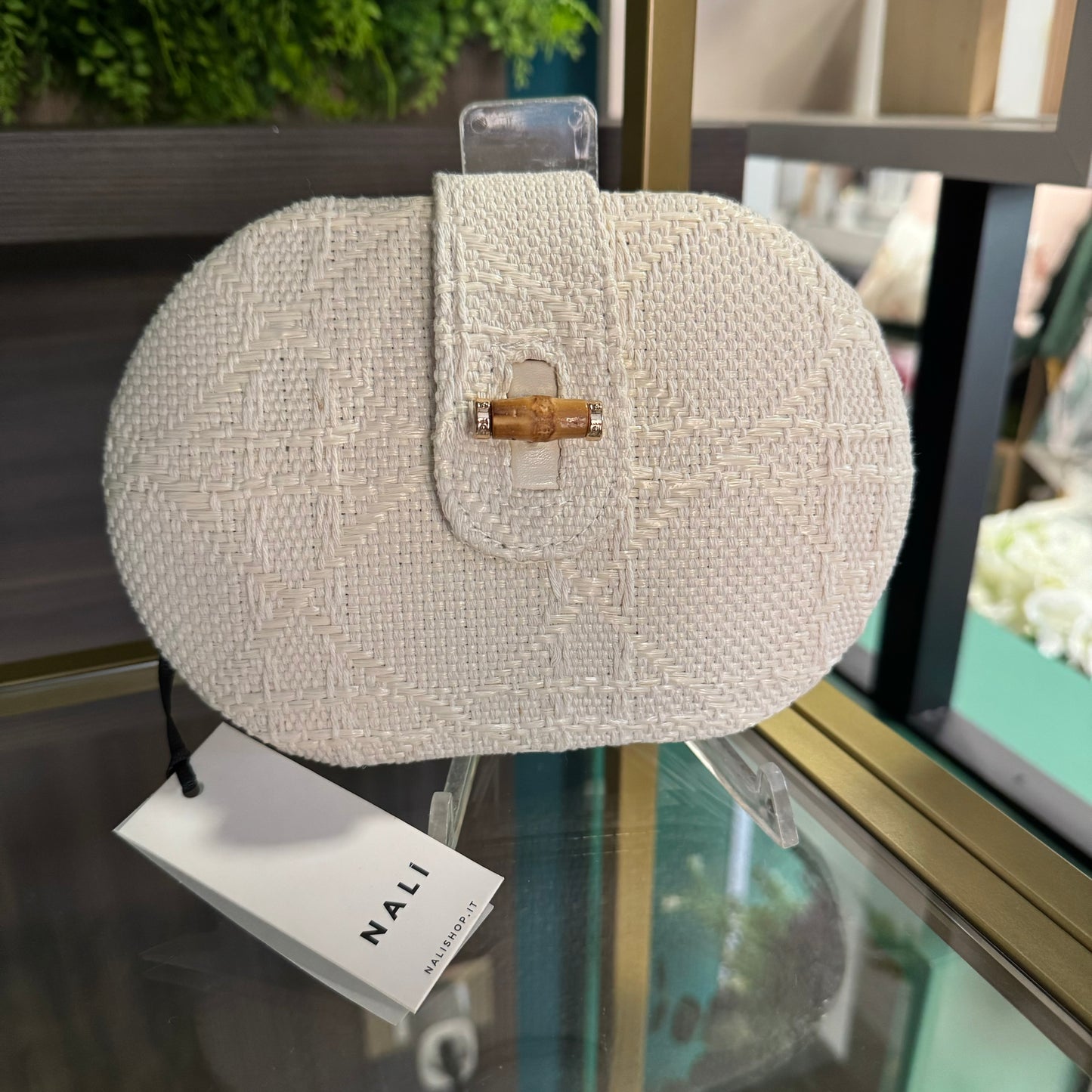 Clutch Tracolla "ZOE" Bianco Panna - Nalì