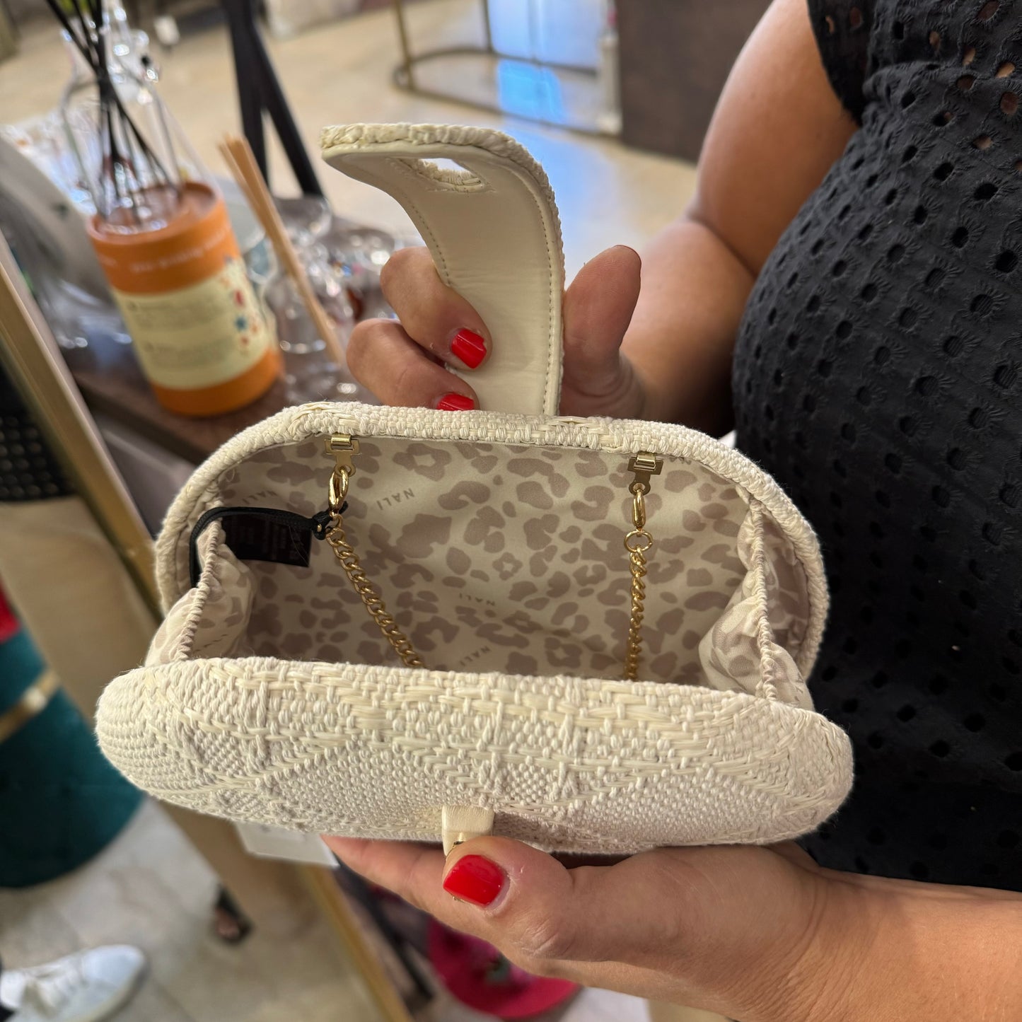 Clutch Tracolla "ZOE" Bianco Panna - Nalì