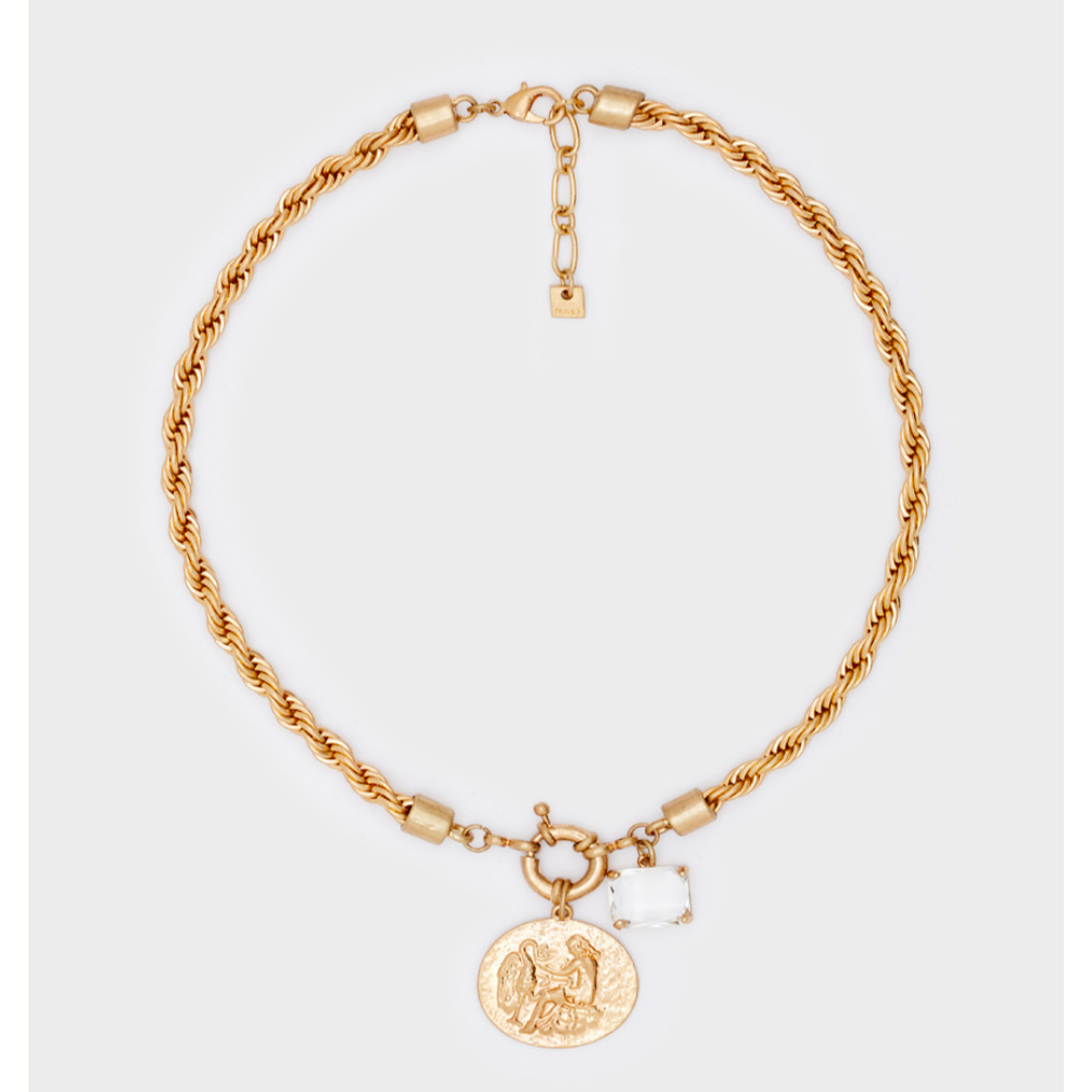 Collana Oro Antico con Ciondolo Ovale - Nalì