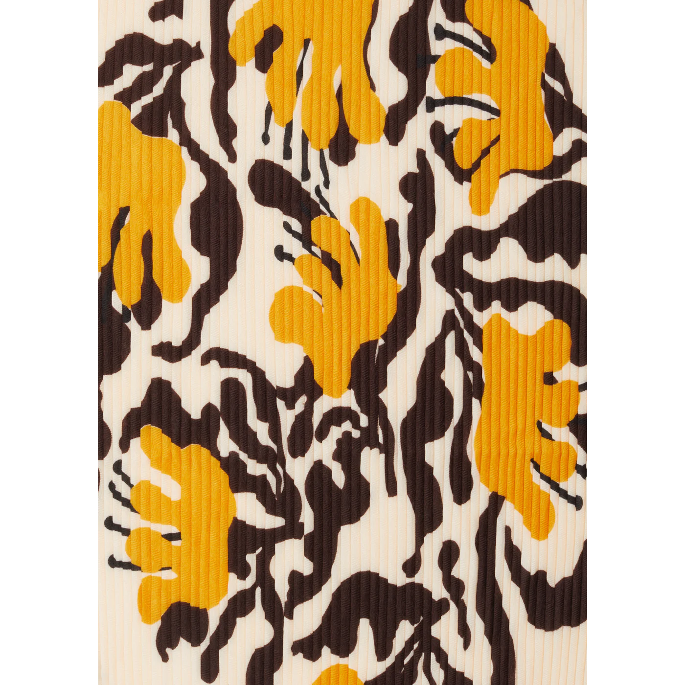 Foulard Fantasia Fiore Giallo e Marrone - Nalì