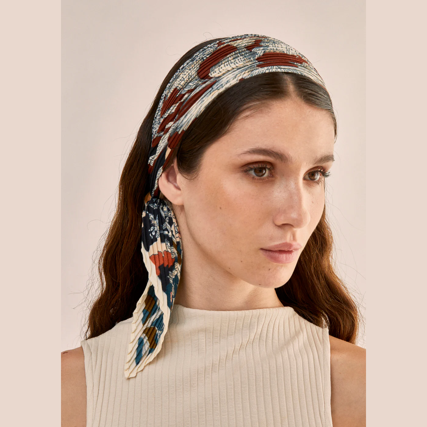 Foulard "Marissa" Fiori colore Arancio o Verde - Nalì