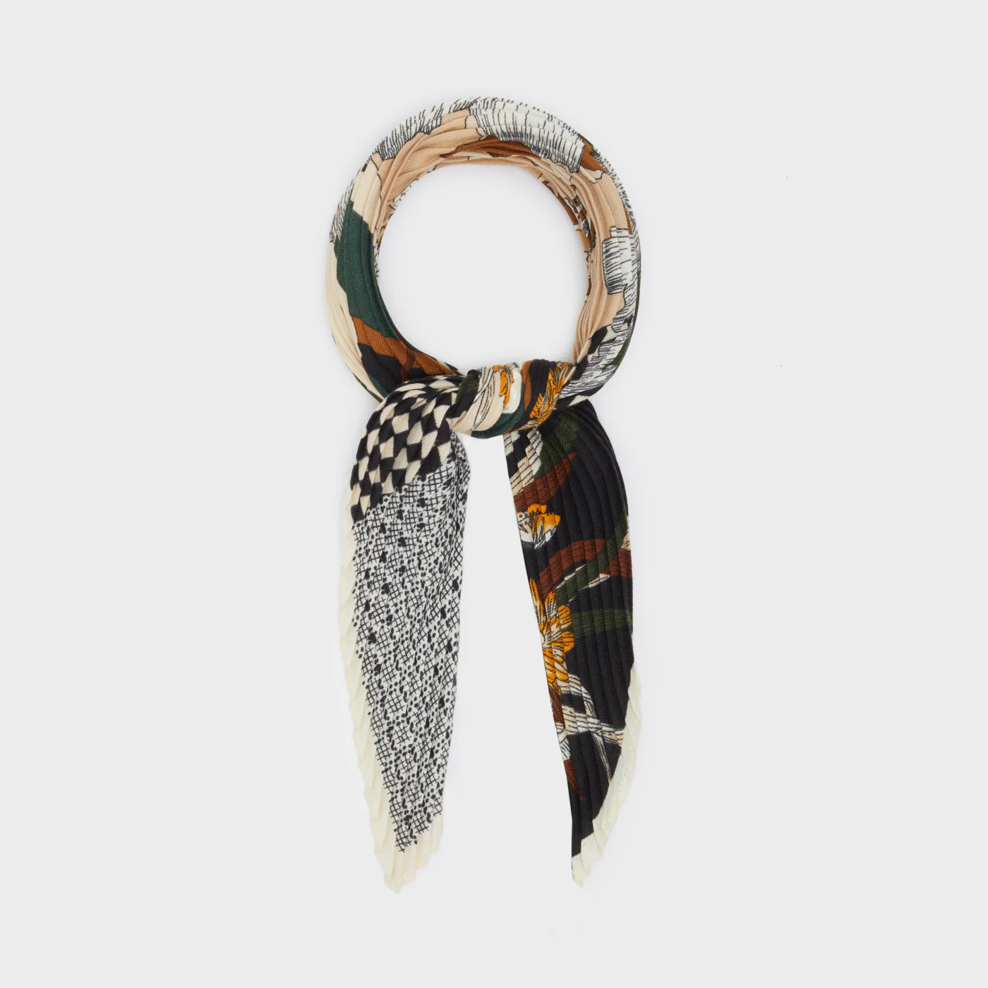 Foulard "Marissa" Fiori colore Arancio o Verde - Nalì