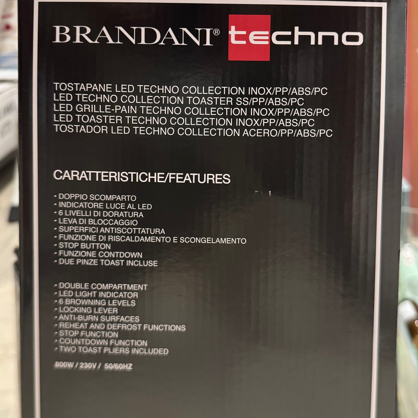 Tostapane Acciaio Inox Led - Brandani Techno Collection