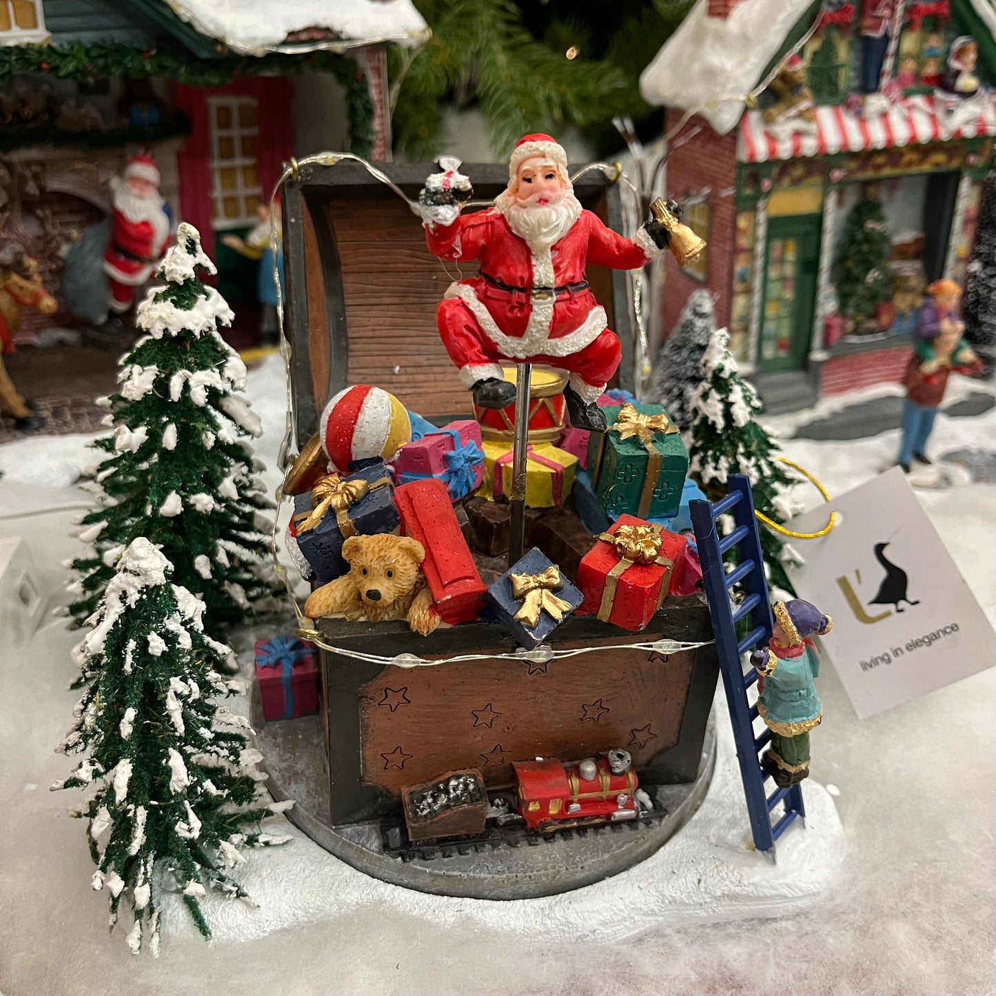 Giostrina "Baule di Babbo Natale" con Movimento e Luci