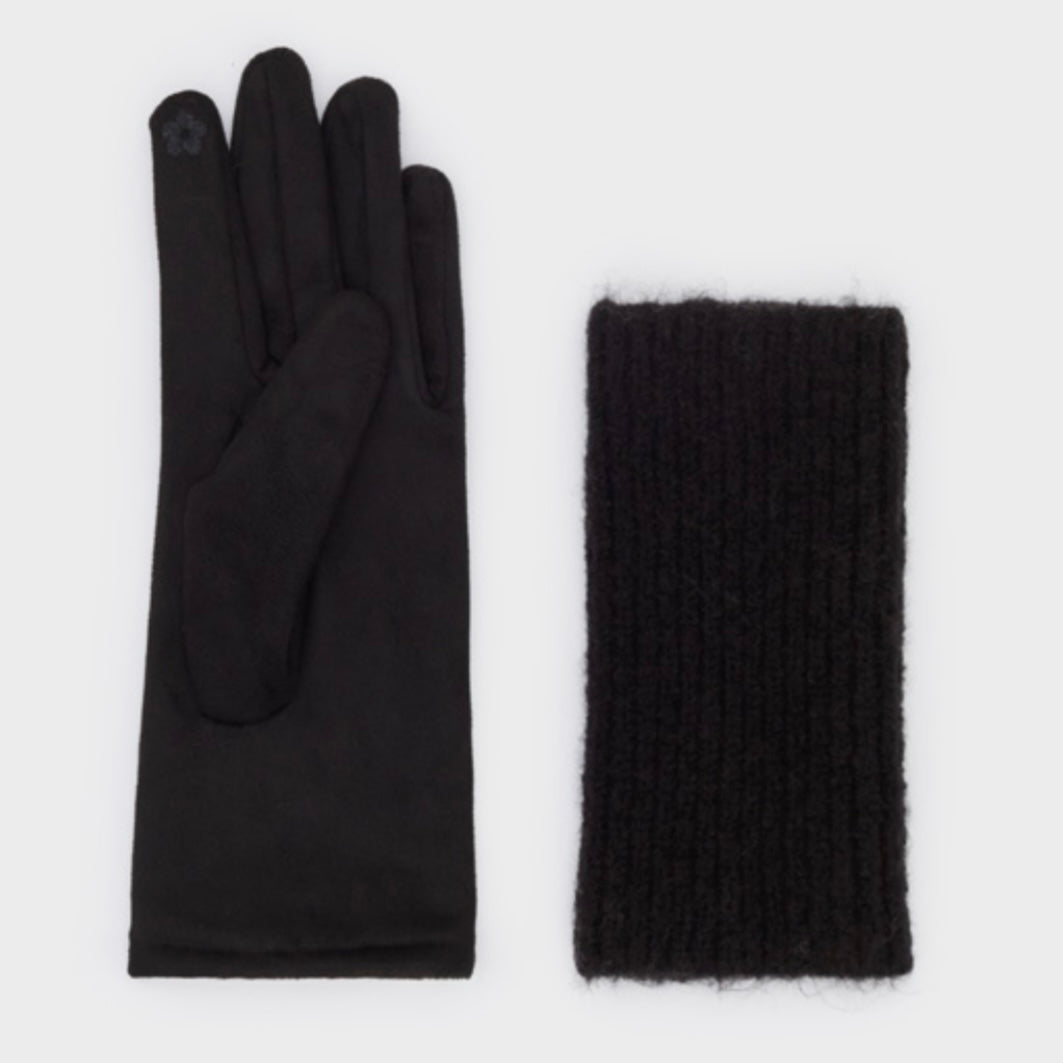 Guanti "Willa" colore Nero con Manicotto - Nalì