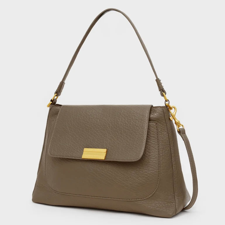 Borsa a Spalla "ALPHEA" colore Fango - Nalì