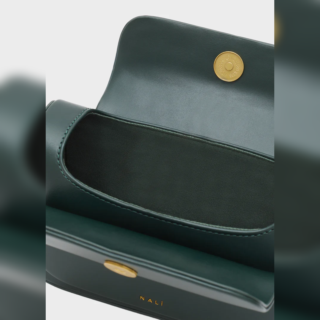 Borsa "PHOEBE" Rigida a Spalla Color Verde - Nalì