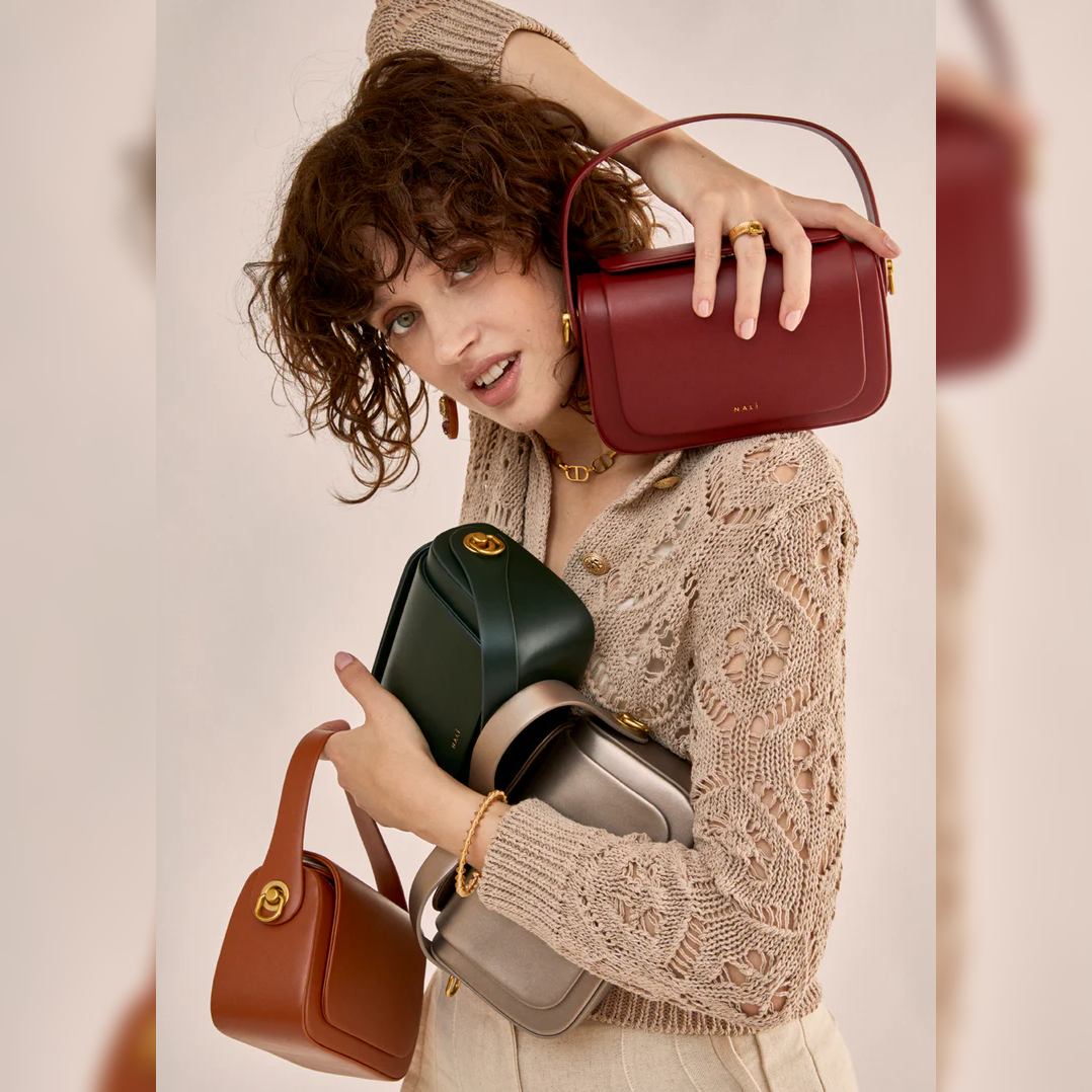 Borsa "PHOEBE" Rigida a Spalla Color Verde - Nalì