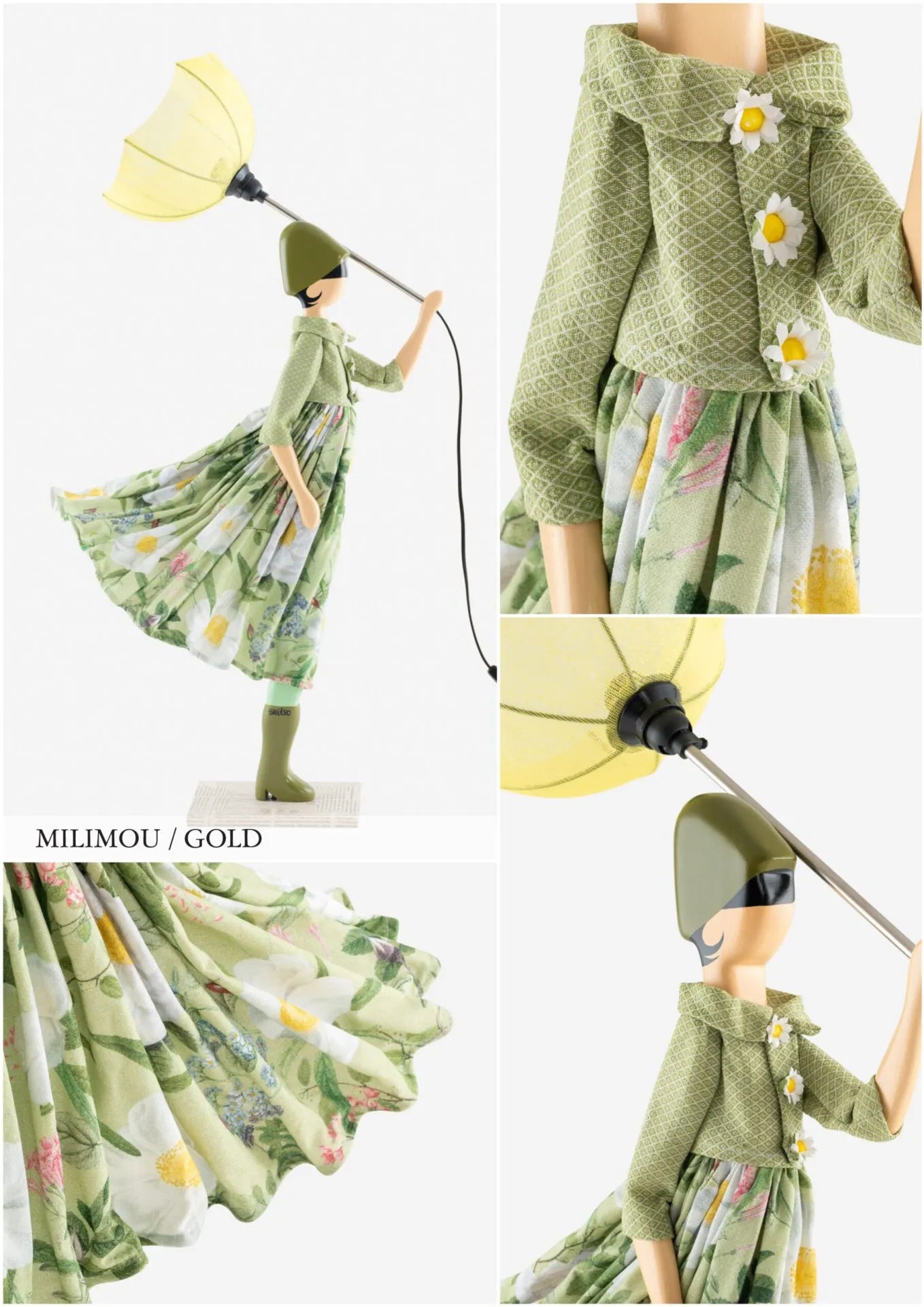 Lampada da Tavolo Skitso "Little Girl" - MILIMOU (Gold)