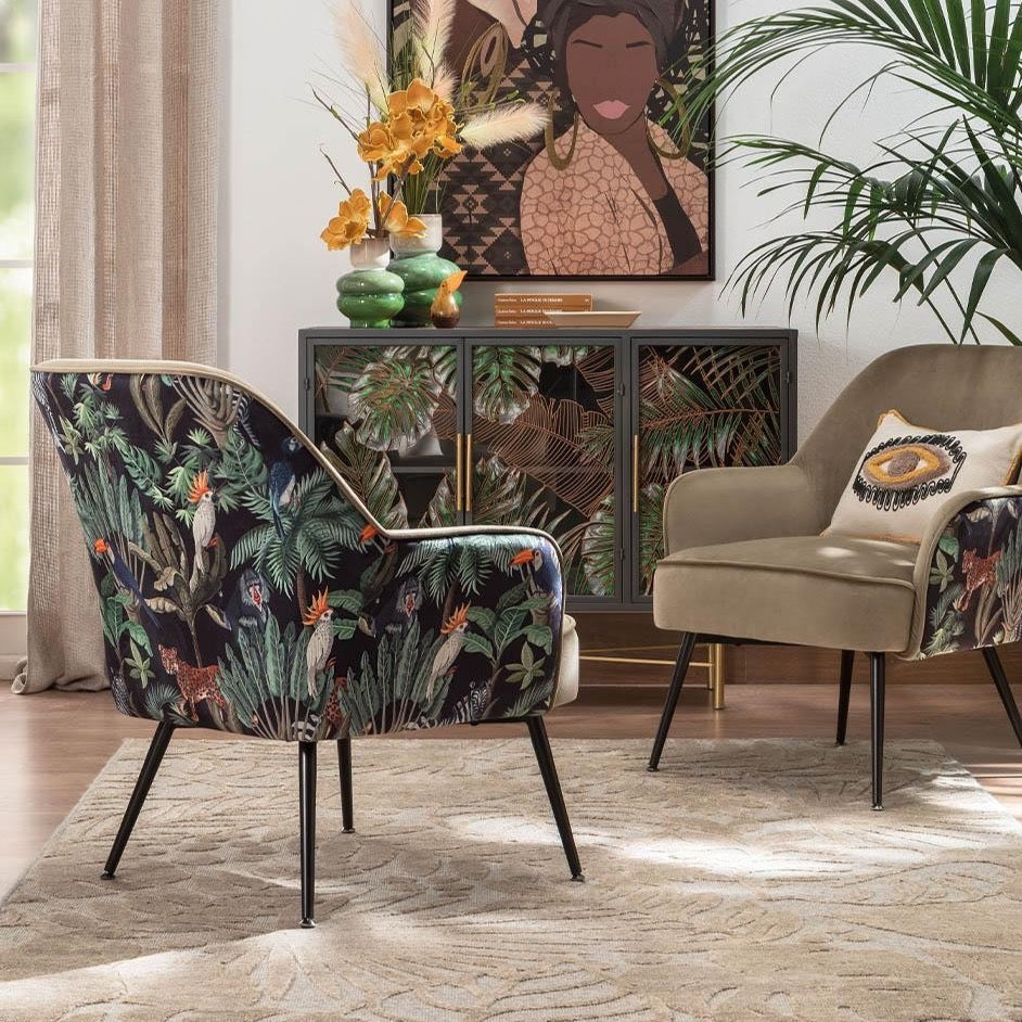 Poltroncina Vintage Tropicale e Beige - L'Oca Nera