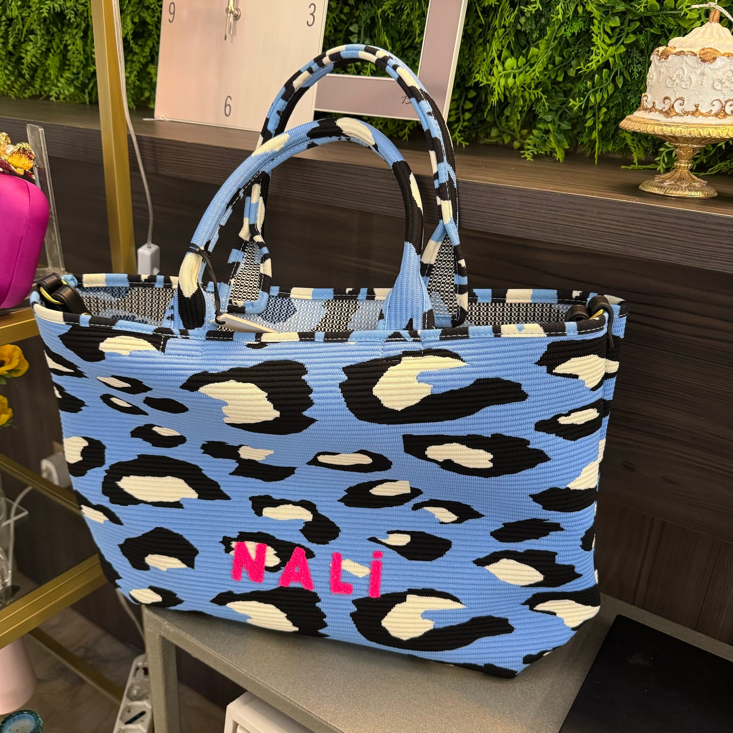 Borsa Shopper "Melany" Blu Maculato - Nalì