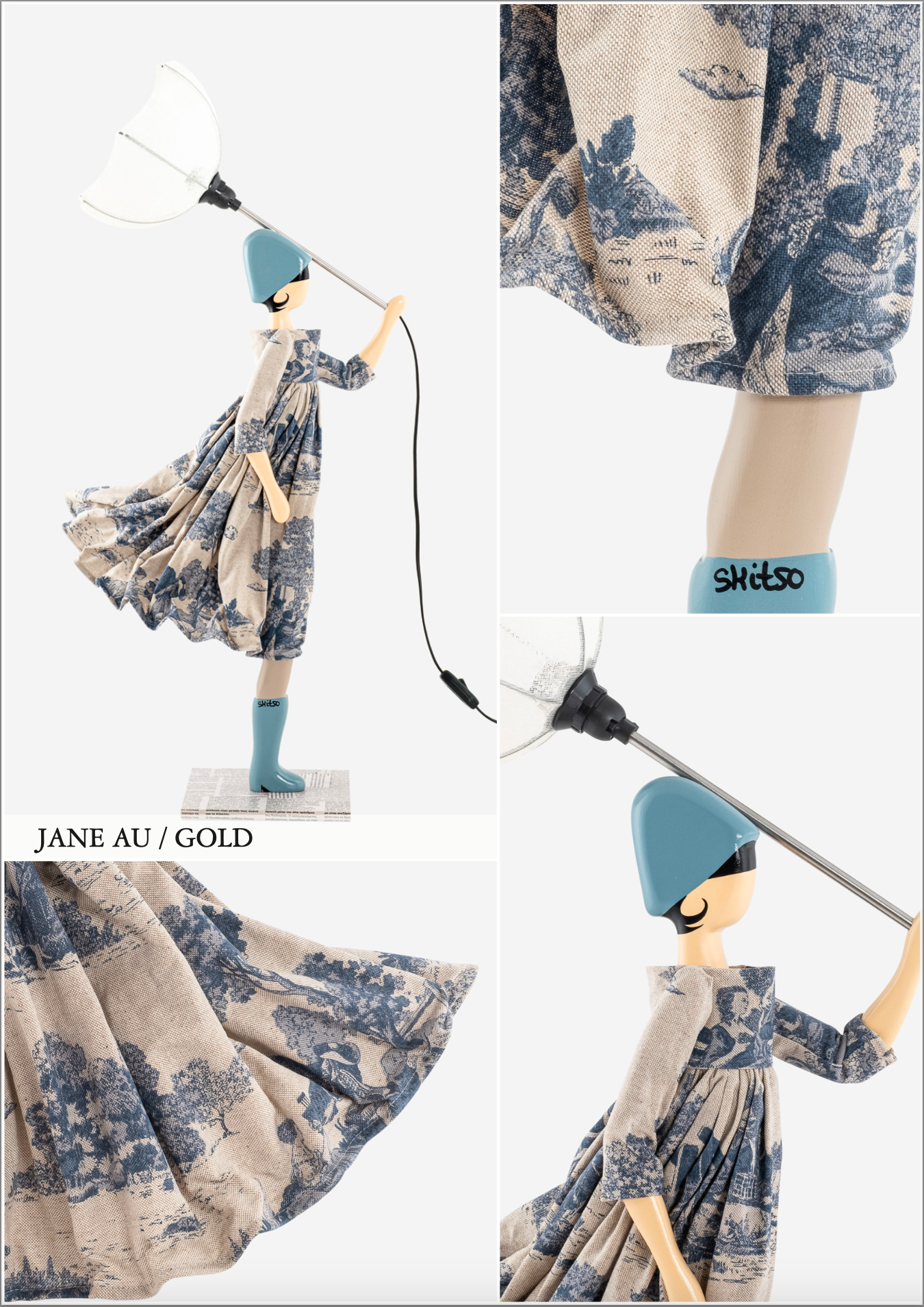 Lampada da Tavolo Skitso "Little Girl" - JANE AU (Gold)