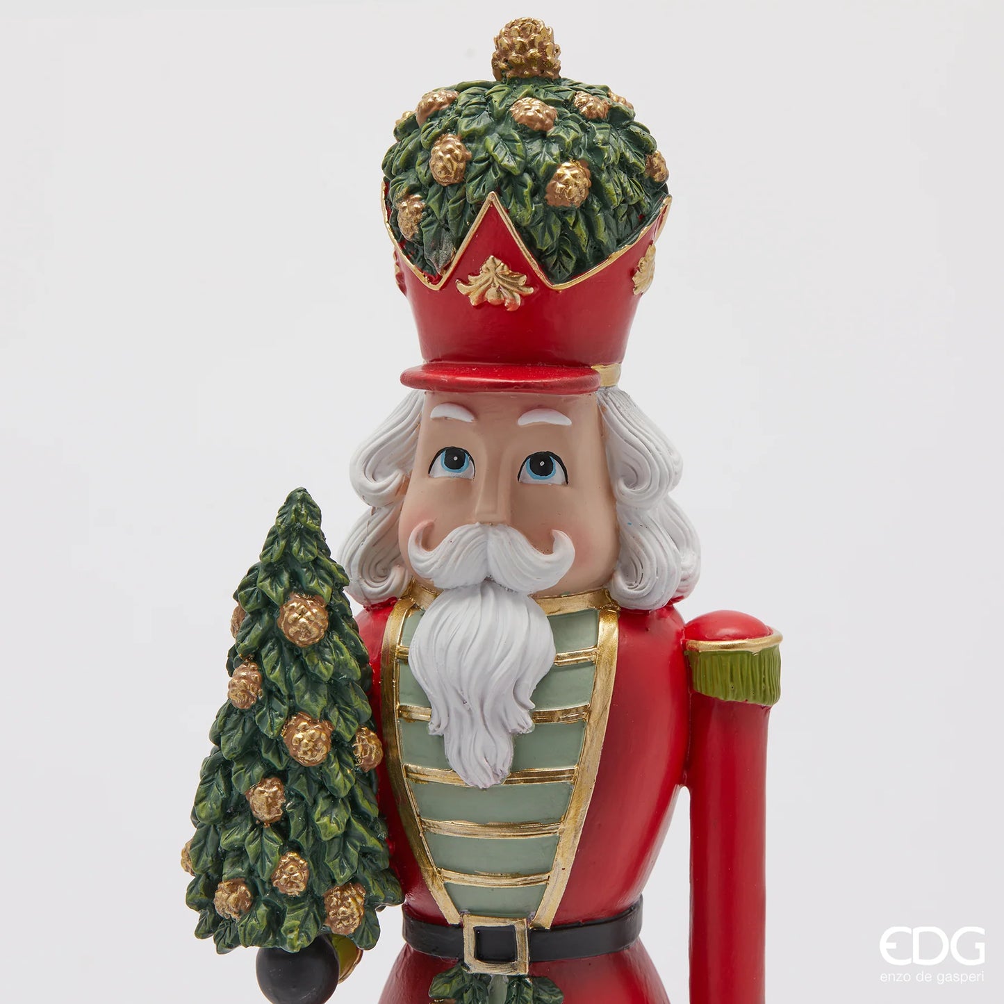 Soldatino Schiaccianoci con Alberello di Natale - H 41cm