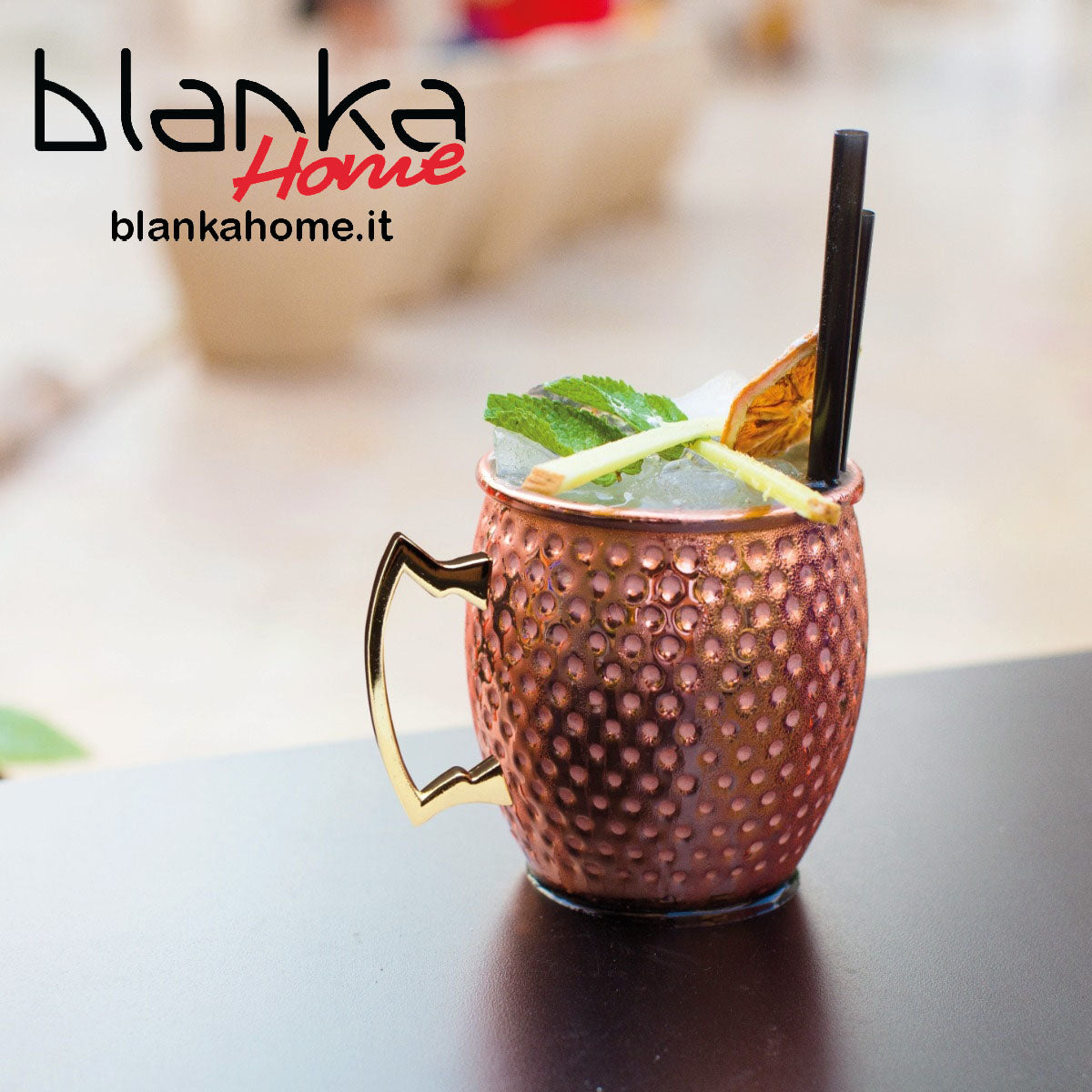 Moscow Mule Mug - Acciaio Placcato Rame con effetto martellato
