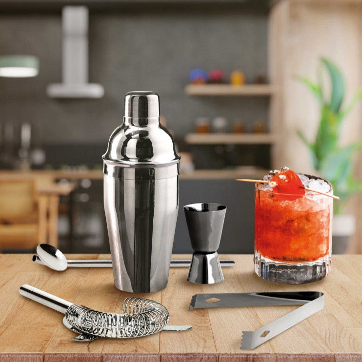 Cocktail Set con Shaker e Accessori Acciaio Inox - Brandani