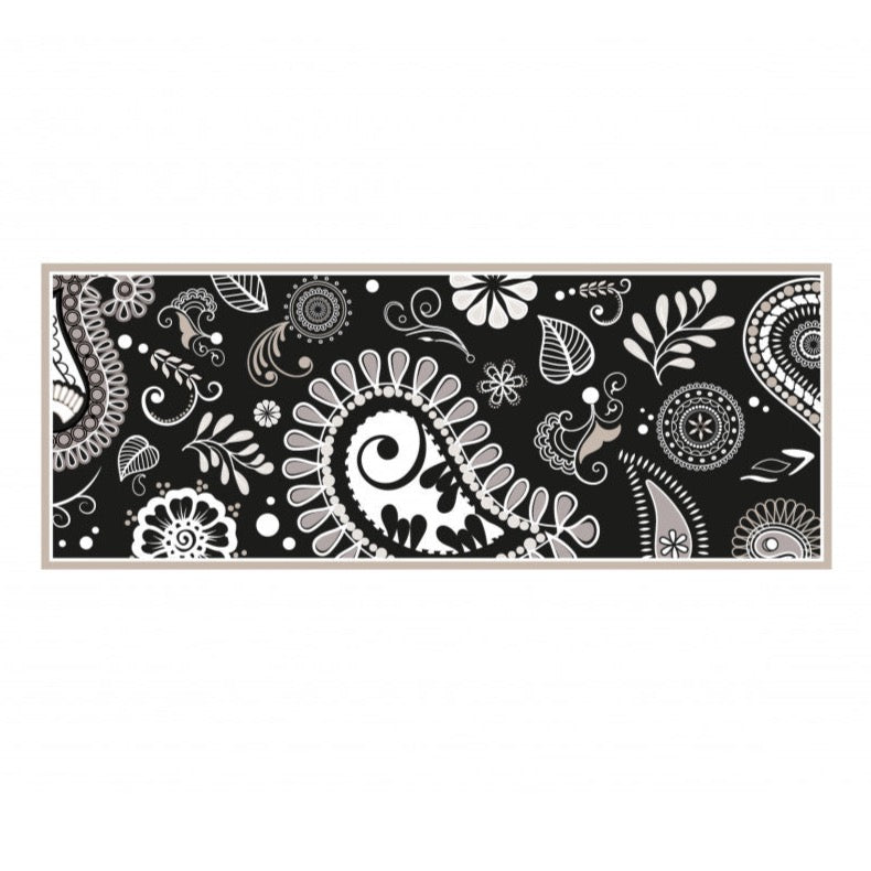 Tappeto “Shanti” di Brandani in PVC Espanso Nero - 2 Misure