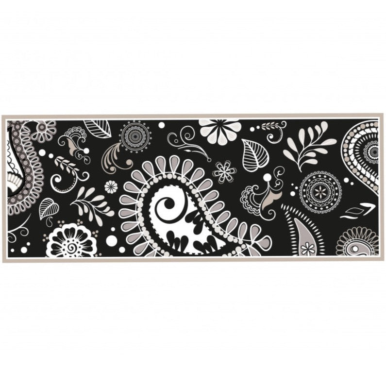 Tappeto “Shanti” di Brandani in PVC Espanso Nero - 2 Misure