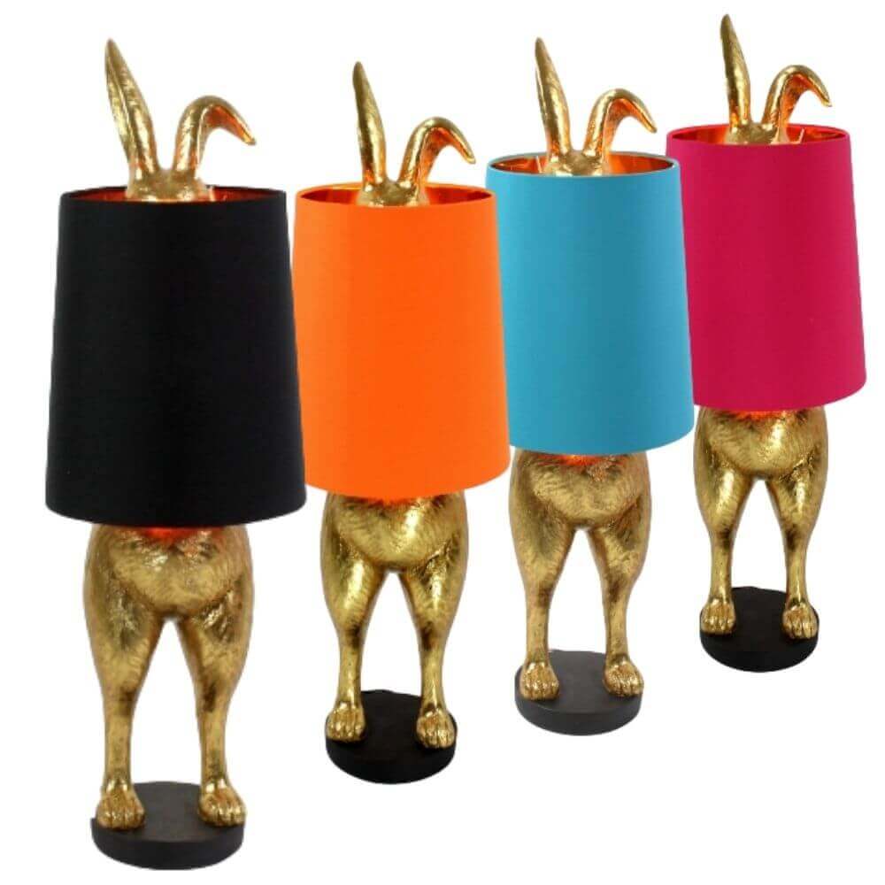 Coniglio Oro - Lampada da Tavolo “Hiding Bunny” di Warner Voss