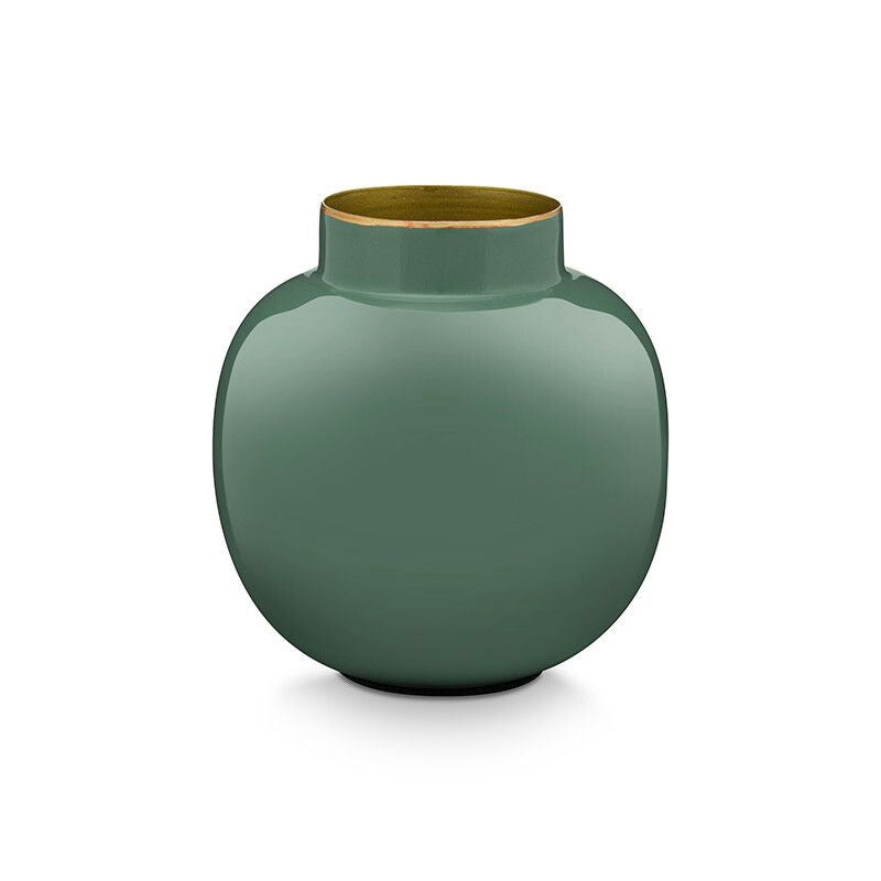 Mini Vaso Tondo in Metallo Smaltato (Vari Colori) - H 14cm