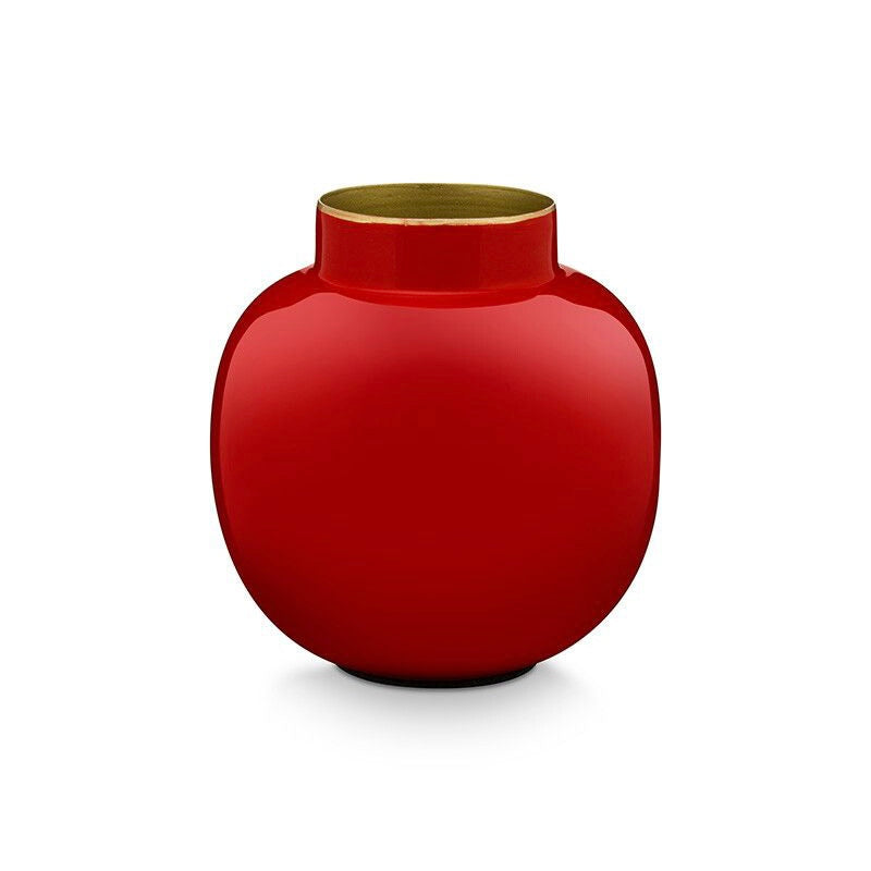 Mini Vaso Tondo in Metallo Smaltato (Vari Colori) - H 14cm