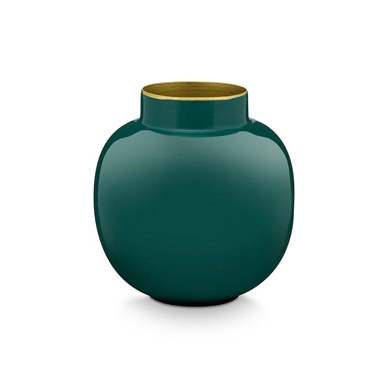 Mini Vaso Tondo in Metallo Smaltato (Vari Colori) - H 14cm