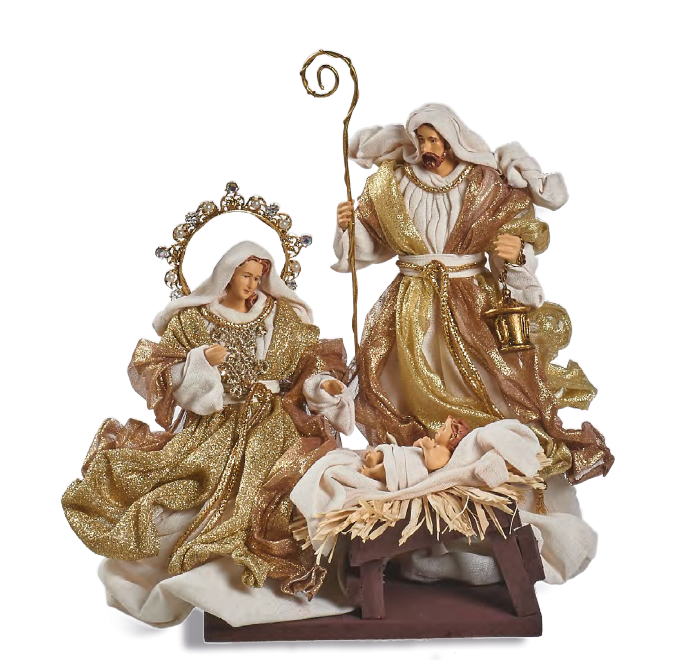 Natività in Resina e Stoffa Oro - Henriette