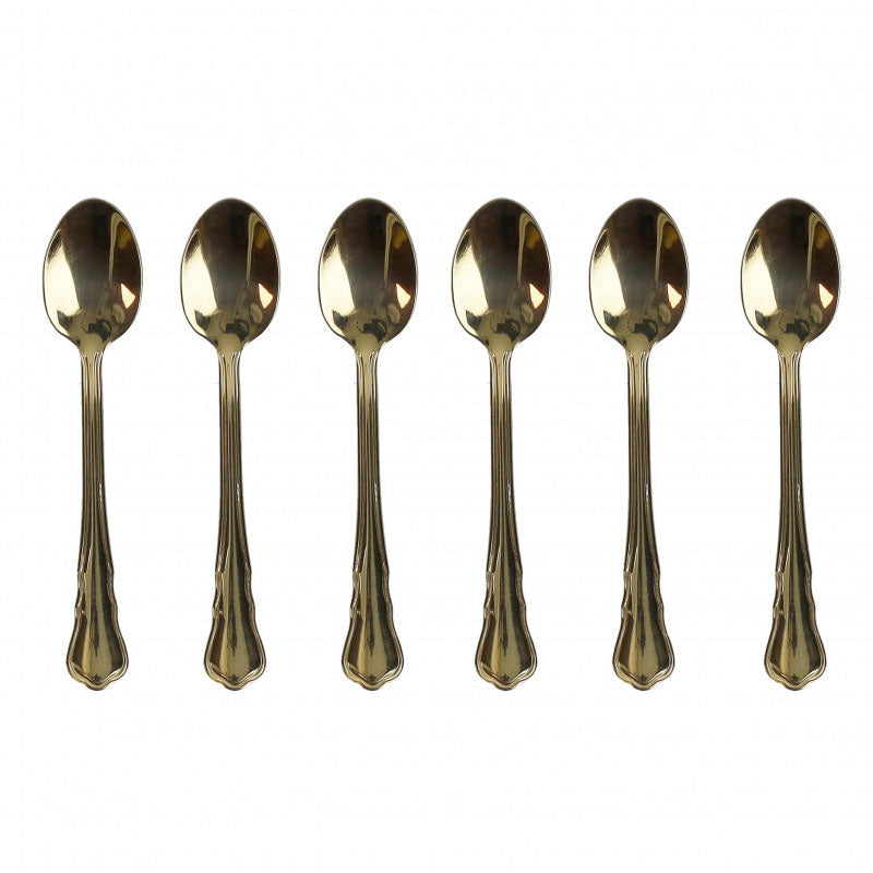 Cucchiaino da Caffè in Acciaio color Oro 6 pz. - Brandani “Imperial Gold”
