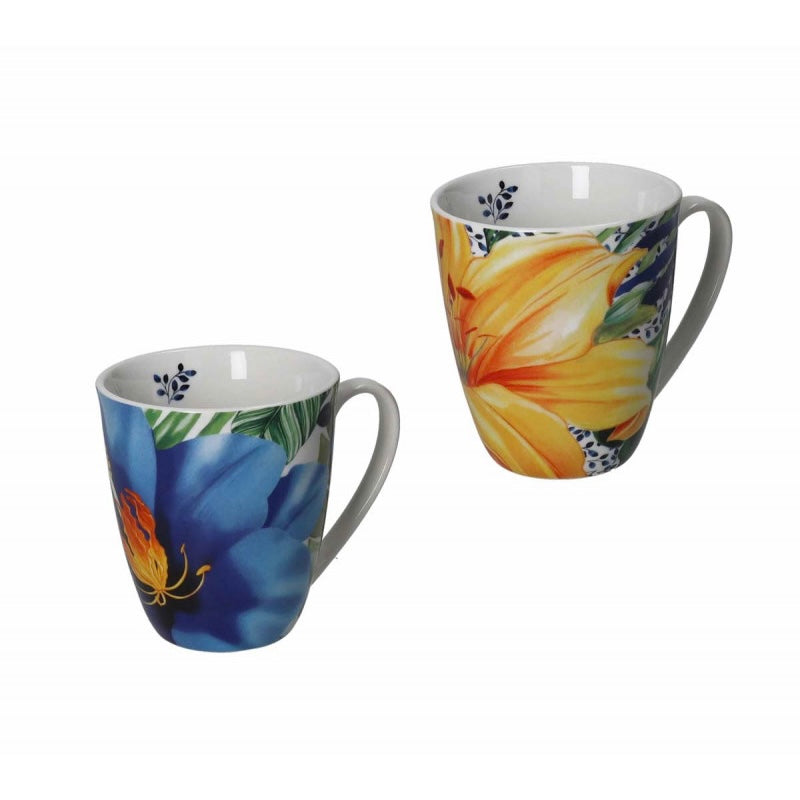 Set 2 Tazze Mug Floreali - Brandani “GGG”