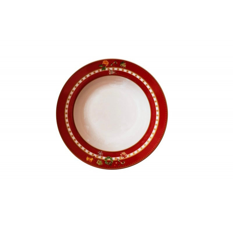 Servizio Piatti Tavola 18pz. Rosso - Brandani "Chicchi e Balocchi”