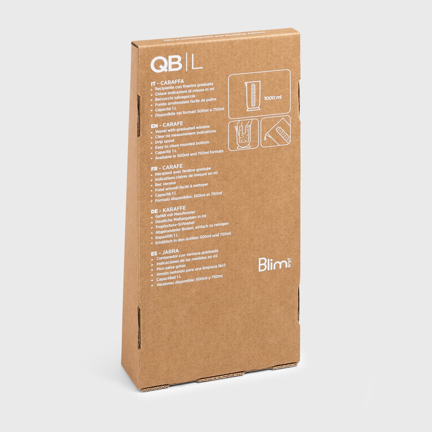 Caraffa Graduata “QB” Blim Plus - Grande da 1000ml