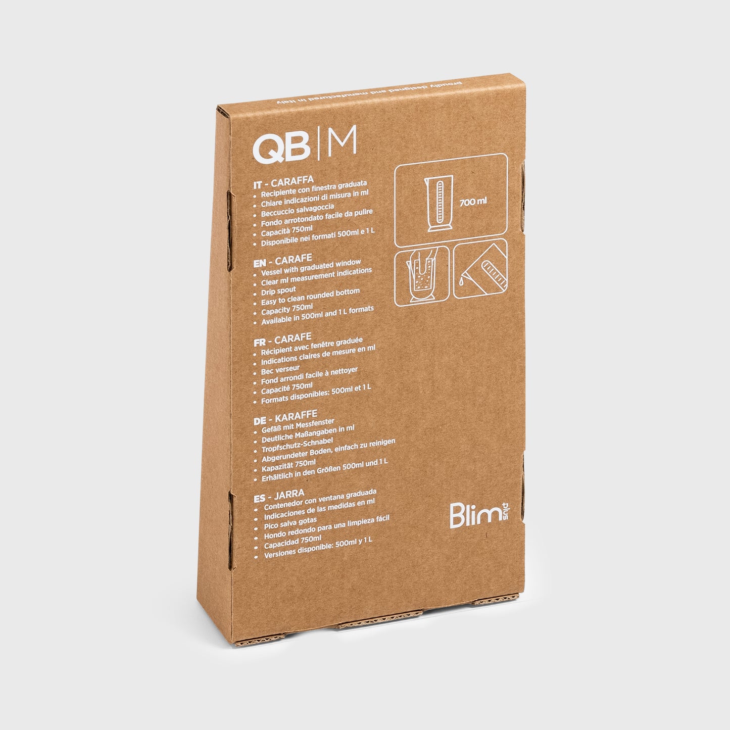 Caraffa Graduata “QB” Blim Plus - Media da 700ml