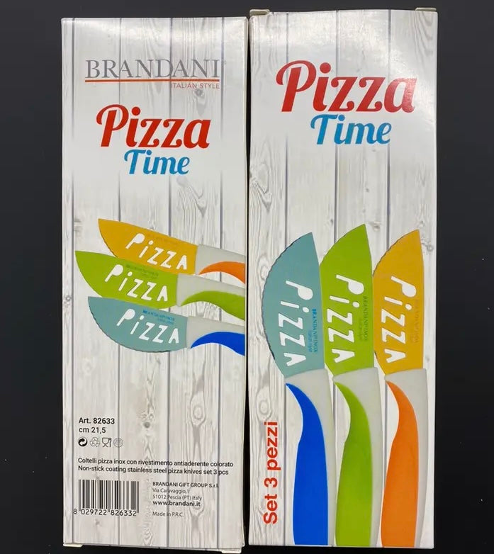 Set 3 Coltelli da Pizza Colorati - Brandani