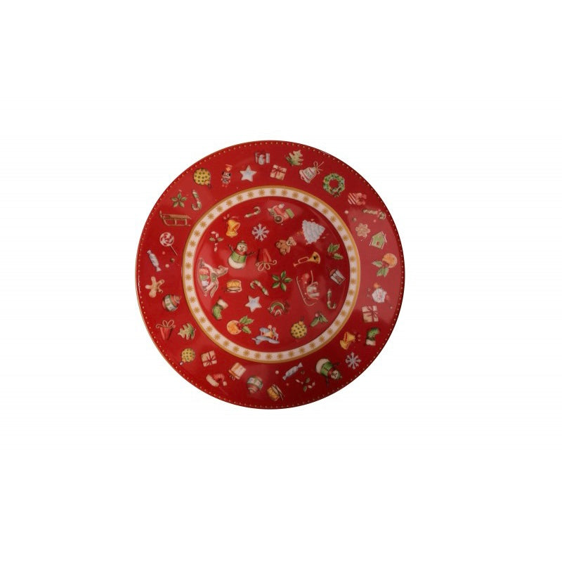 Servizio Piatti Tavola 18pz. Rosso - Brandani "Chicchi e Balocchi”