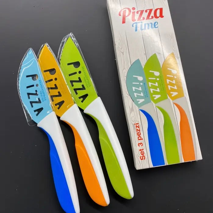 Set 3 Coltelli da Pizza Colorati - Brandani